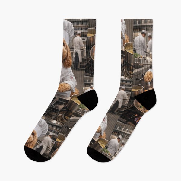 Item preview, Cockapoo Chef in a Flaming Kitchen Scene designed and sold by Paul Thompson Photography.