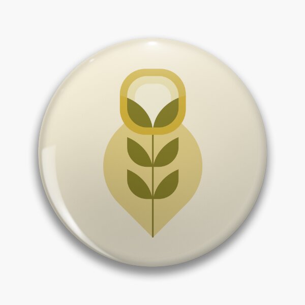 Item preview, Retro Mid Century Modern Flowers - Olive Green and Mustard Yellow designed and sold by JMgraphic.