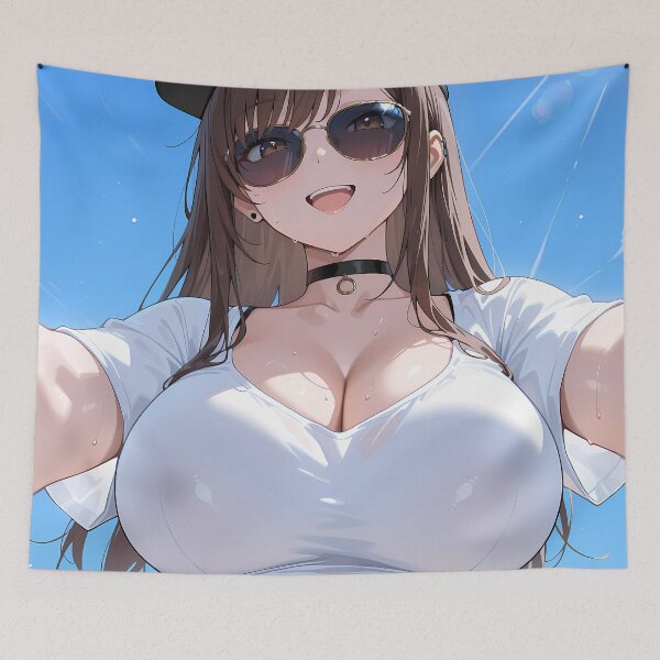 Item preview, SHIRO: Cute Anime Baseball Fan Girl Summer Waifu designed and sold by BorgSpareParts.