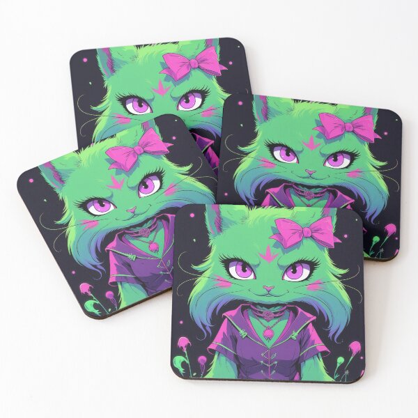 Item preview, Vibrant Kawaii-Core Character with Neon Magic and Whimsical Creatures designed and sold by Sergii Davydenko.