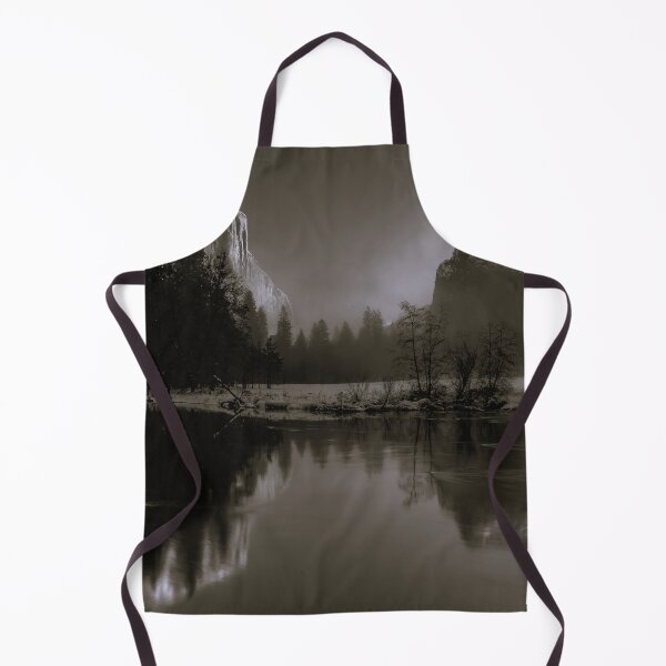 Item preview, Yosemite Valley, Yosemite National Park, winter sepia black and white landscape photograph poster art print designed and sold by Astrid Arkhangelsky.
