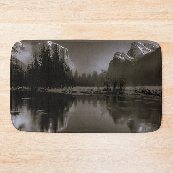Item preview, Yosemite Valley, Yosemite National Park, winter sepia black and white landscape photograph poster art print designed and sold by Astrid Arkhangelsky.