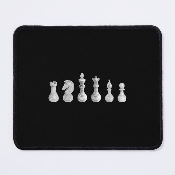 Item preview, White Marble Chess Pieces Minimal Strategy Art designed and sold by trepiu.