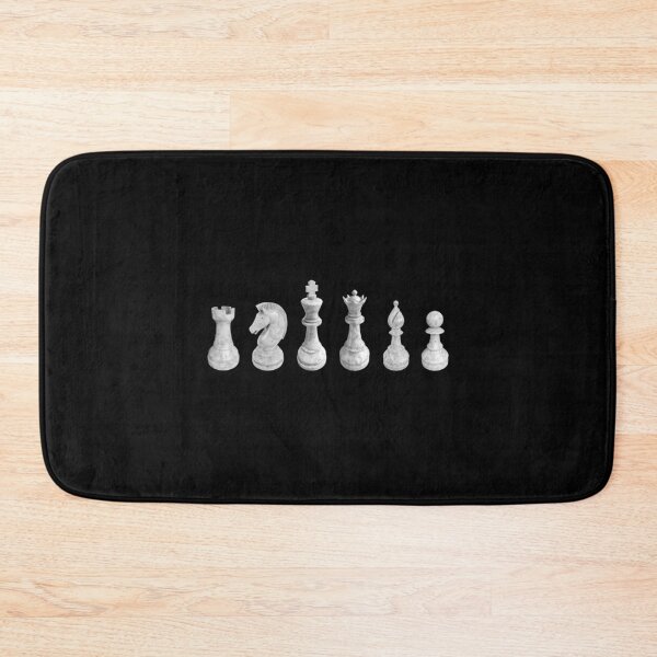 Item preview, White Marble Chess Pieces Minimal Strategy Art designed and sold by trepiu.