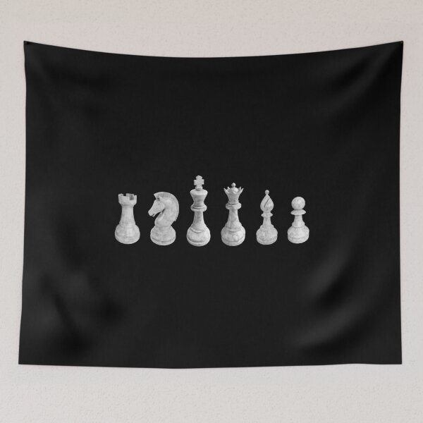 Item preview, White Marble Chess Pieces Minimal Strategy Art designed and sold by trepiu.