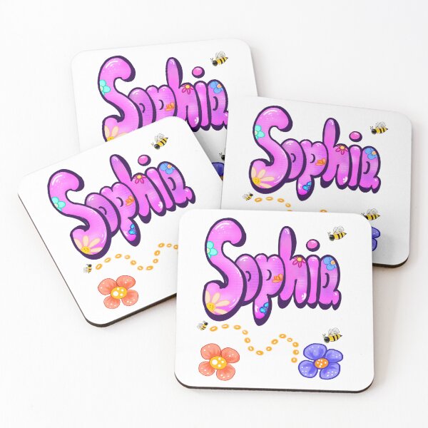 Item preview, Sophia Name Personalized gifts for women and girls Aesthetic Purple Floral with Cute Bumble Bee Illustration designed and sold by Artonmytee.