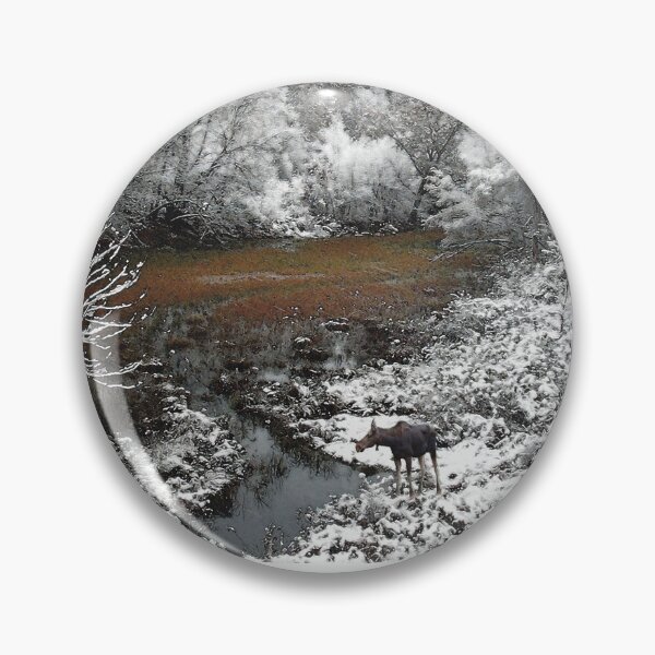 Item preview, Lone Moose on a Snowy Oxbow designed and sold by Wayne King.