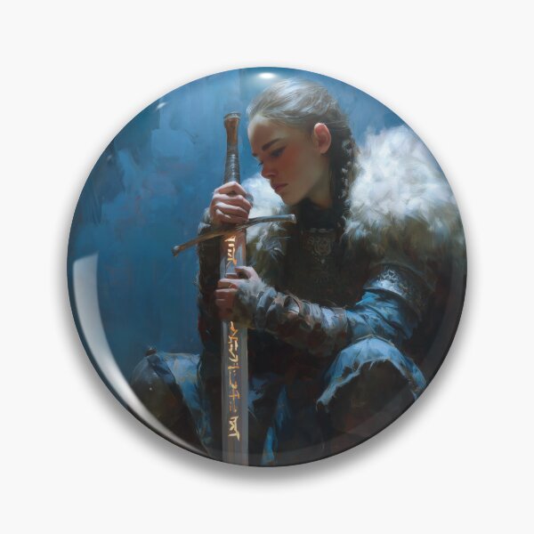 Item preview, Hervör and the Sword Tyrfing designed and sold by NordicDreams.