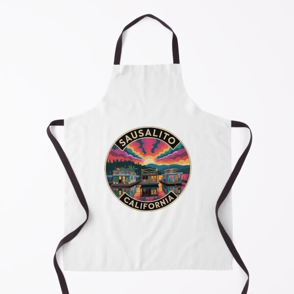 Item preview, Sausalito California: Colorful Houseboat Harbor Illustration designed and sold by CircinusStore.