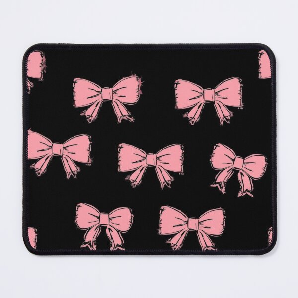 Item preview, Pink bow pattern on black – Coquette Bow Pattern Aesthetic Design designed and sold by LAtelierNoir.