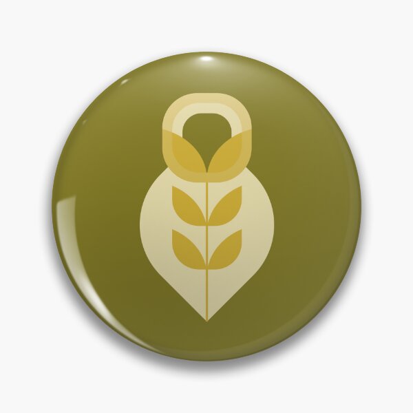 Item preview, Retro Mid Century Modern Flowers - Olive Green and Mustard Gold designed and sold by JMgraphic.