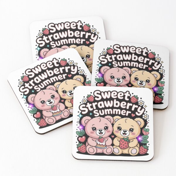 Item preview, Sweet Strawberry Summer Kawaii Teddy Bear T-Shirt – Cute Strawberry Aesthetic Design for Kawaii Lovers & Summer Gift Buyers designed and sold by GemBob Creations.