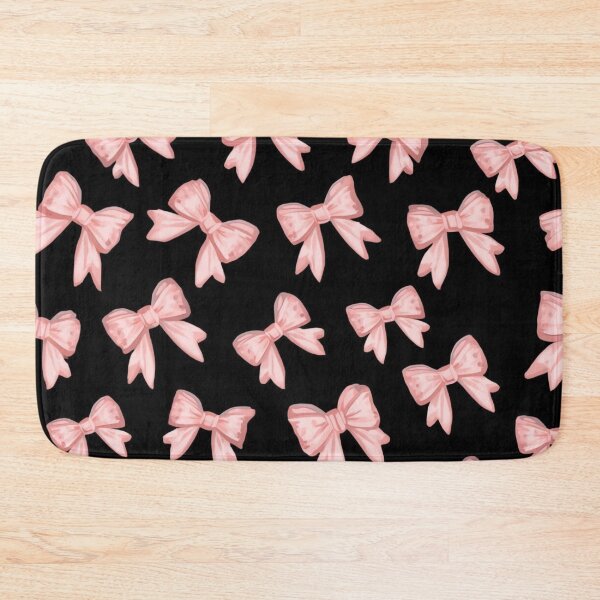 Item preview, Pink bow pattern on black – Coquette Bow Pattern Aesthetic Design designed and sold by LAtelierNoir.