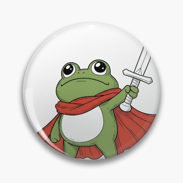 Item preview, Brave Little Frog Knight Holding Heroic Sword designed and sold by PholPol1959.