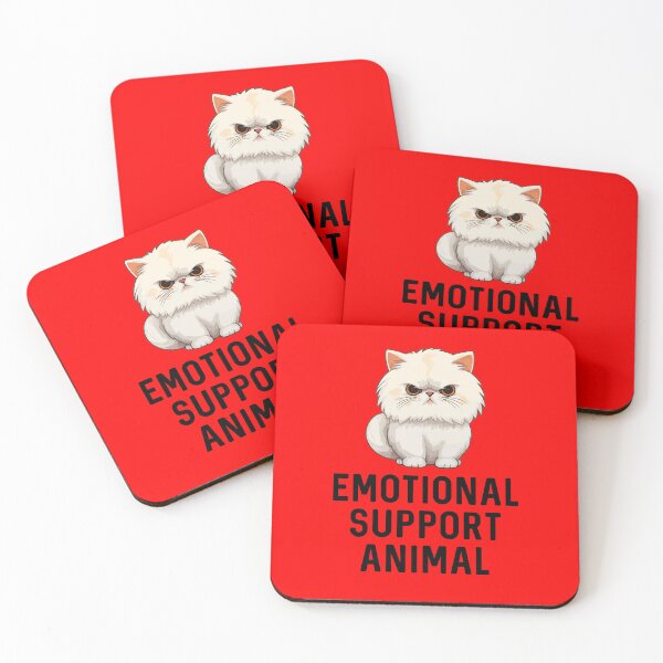 Item preview, Cat Emotional Support Animal Funny Sassy Feline Pet Humor Kitty Cats Lover Gift Kitten Birthday designed and sold by DogLover332.