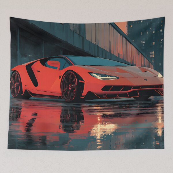 Item preview, Lamborghini Centenario Wall Poster – Colorful Pop Art Car designed and sold by AutoPopStudio.