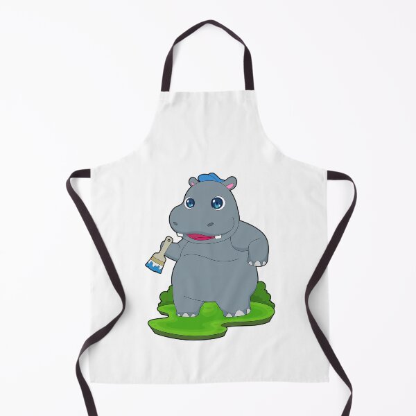 Item preview, Hippo Painter Paintbrush Painting designed and sold by Snabdesign84.