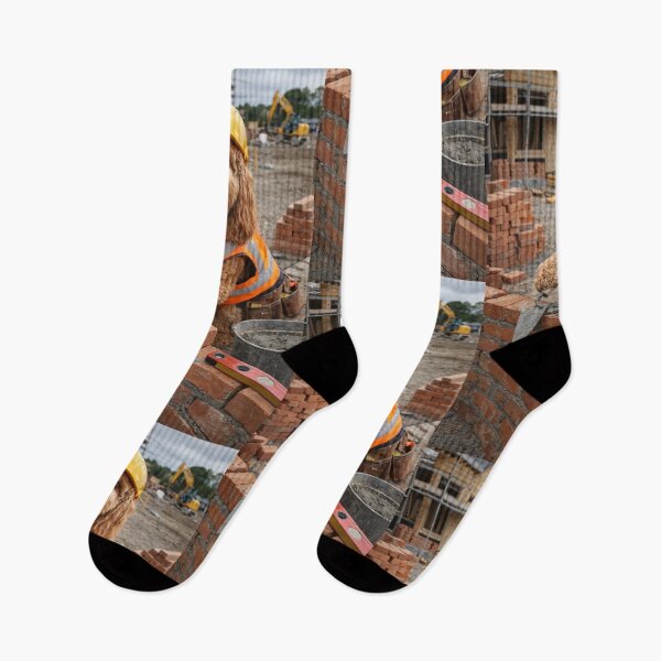 Item preview, Cockapoo Bricklayer on a Construction Site designed and sold by Paul Thompson Photography.