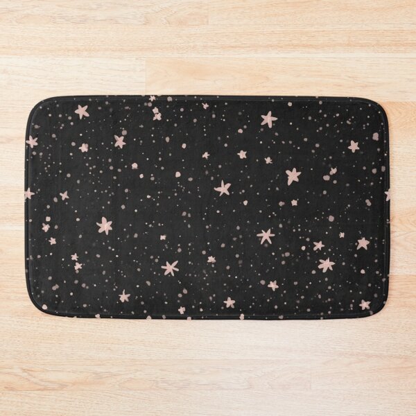 Item preview, Pink star pattern on black – minimalist starry sky designed and sold by LAtelierNoir.