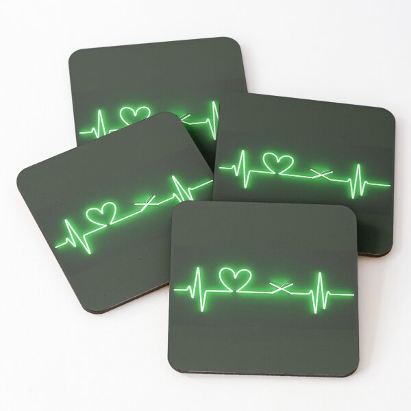 Item preview, Neon Green Quran Heartbeat – Modern Islamic Cyberpunk Lifeline designed and sold by D-Islamic.