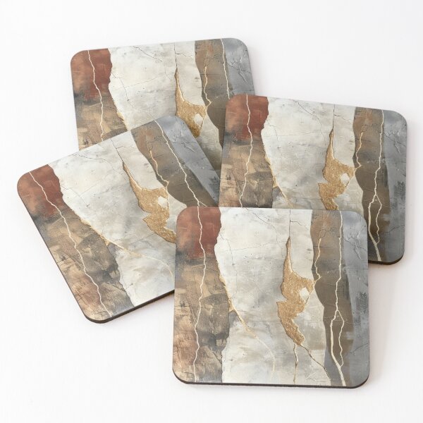 Item preview, Abstract concrete texture with gold – Wabi Sabi structure design designed and sold by CosmicGlyph.