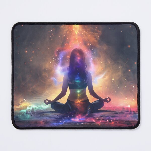 Item preview, Meditation in the Cosmos – Spiritual Chakra Energy and Yoga Design designed and sold by CosmicGlyph.