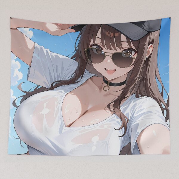 Item preview, SHIRO: Cute Anime Baseball Girl Summer Waifu Energy designed and sold by BorgSpareParts.