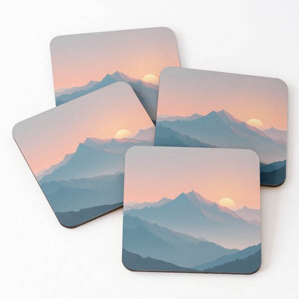 Item preview, Minimalist Mountain, Nature Landscape, Sunrise Mountain designed and sold by PandaKunst.