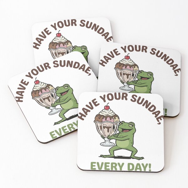 Item preview, Cute Frog Eating Ice Cream designed and sold by Floomart.