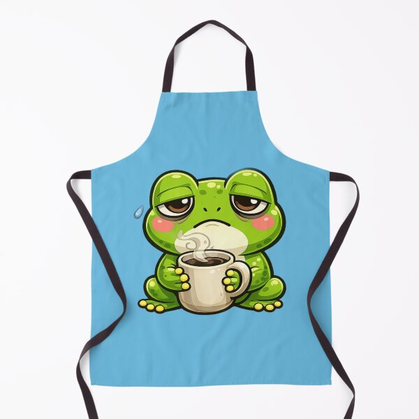 Item preview, Tired frog with a hot coffee designed and sold by FroggyOnly.
