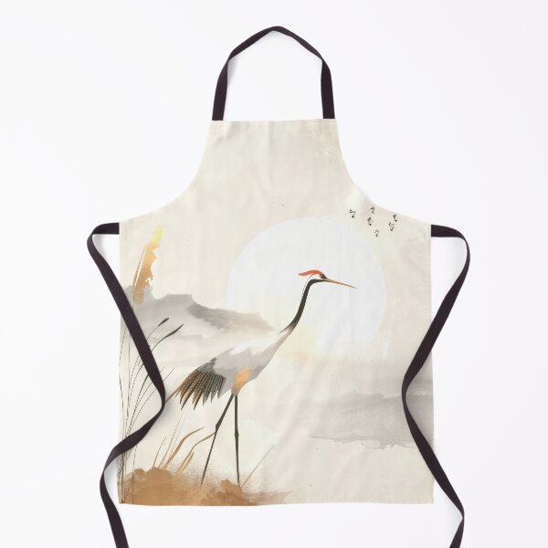 Item preview, Minimalist Crane – Japanese Zen Watercolor Art designed and sold by CosmicGlyph.