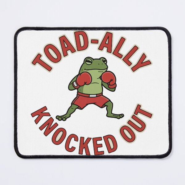 Item preview, Boxing Frog Pun Illustration designed and sold by Floomart.