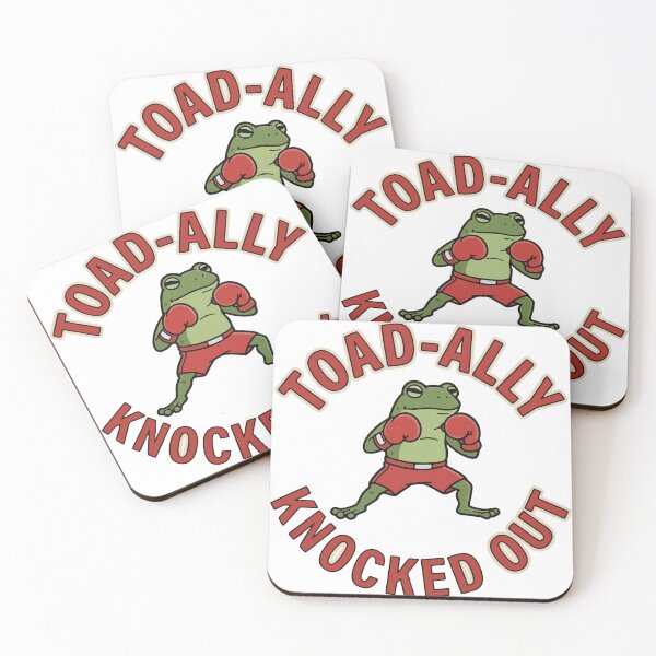 Item preview, Boxing Frog Pun Illustration designed and sold by Floomart.