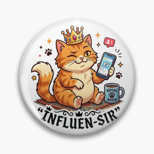 Item preview, Influen-Sir – Funny Cat Influencer Meme designed and sold by GrindMoodShop.