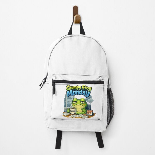 Item preview, Grumpy Frog Monday Funny Cartoon – Relatable Monday Mood Frog Meme Design designed and sold by ArtWaveStudio8.