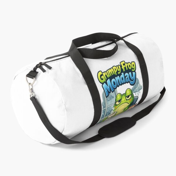 Item preview, Grumpy Frog Monday Funny Cartoon – Relatable Monday Mood Frog Meme Design designed and sold by ArtWaveStudio8.