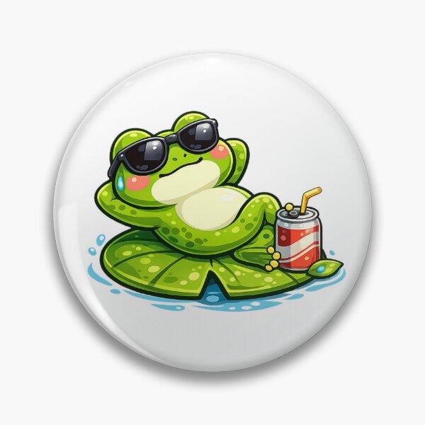 Item preview, Frog relaxing on a water lily designed and sold by FroggyOnly.