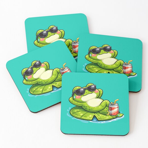 Item preview, Frog relaxing on a water lily designed and sold by FroggyOnly.