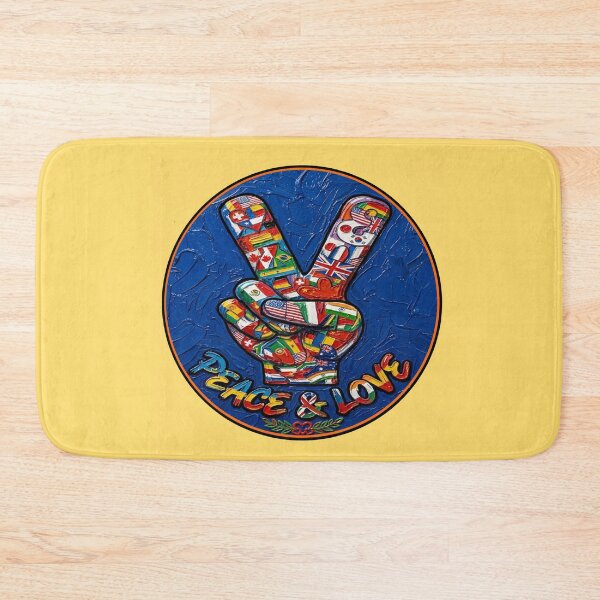Item preview, Global Unity Project - Peace & Love V-Sign with World Flags - Circular Logo designed and sold by Italian Ink Studio.
