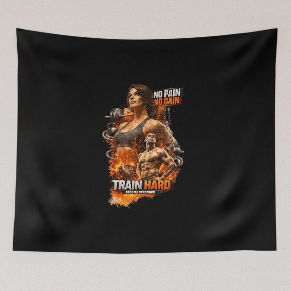 Item preview, Train Hard Become Stronger – Gym Motivation Design designed and sold by StorySeller85.