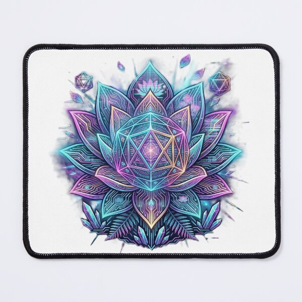 Item preview, Fractal Neon Mandala Lotus designed and sold by Prism-Bubble.