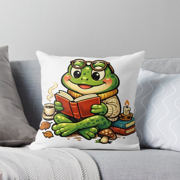 Item preview, Cozy Reading Frog Gift for Frog Vibes Lovers Sticker Design Art designed and sold by Divakar Fashion.
