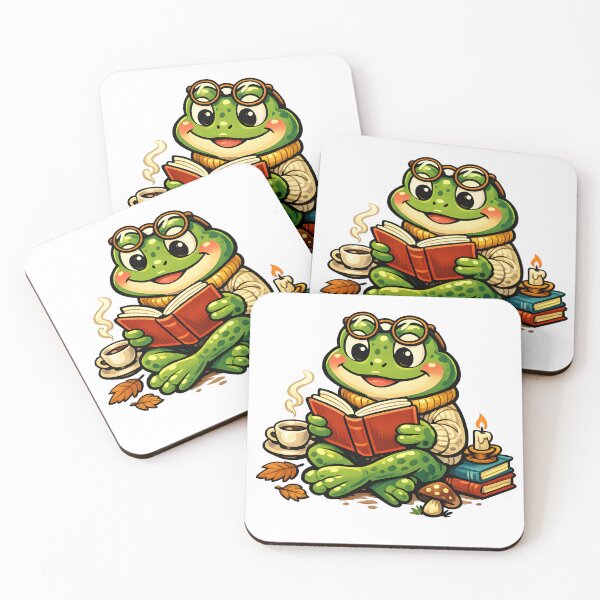 Item preview, Cozy Reading Frog Gift for Frog Vibes Lovers Sticker Design Art designed and sold by Divakar Fashion.