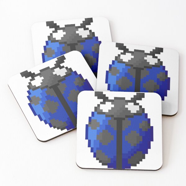 Item preview, Lil blue pixelart Ladybird(Ladybug) designed and sold by CyberphnxArtz.