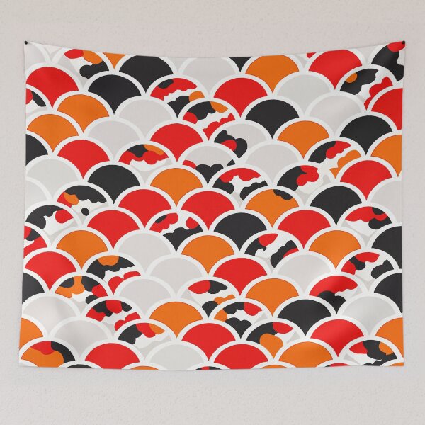 Item preview, Koi Fish Marbled Scale Water Garden Pattern designed and sold by WildlifeInc.