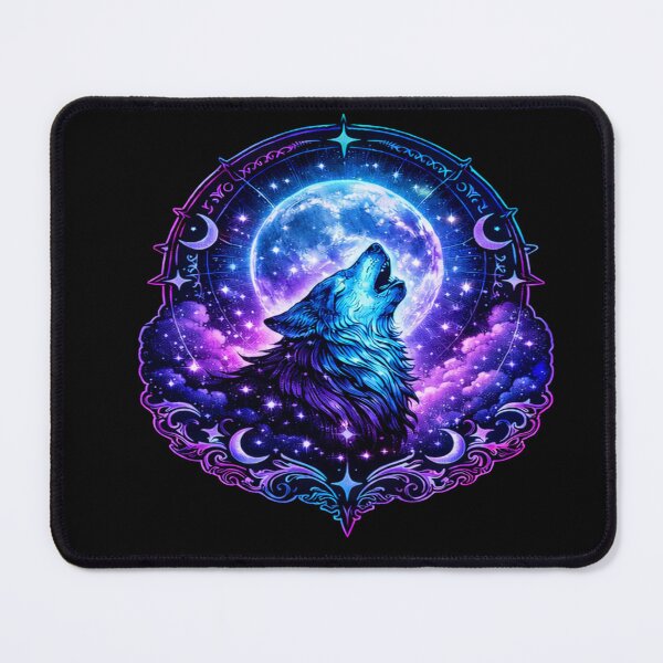 Item preview, Mystical Wolf Howling at Cosmic Moon designed and sold by LunarStillCo.