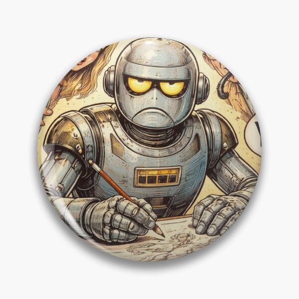 Item preview, Wait, YOU? Human Surprise at Robot AI Art - Vintage Graphic Tee designed and sold by leonardopintos.