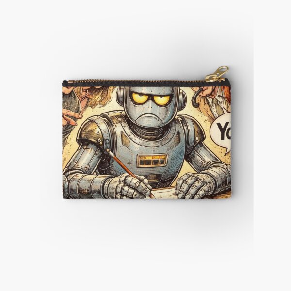 Item preview, Wait, YOU? Human Surprise at Robot AI Art - Vintage Graphic Tee designed and sold by leonardopintos.