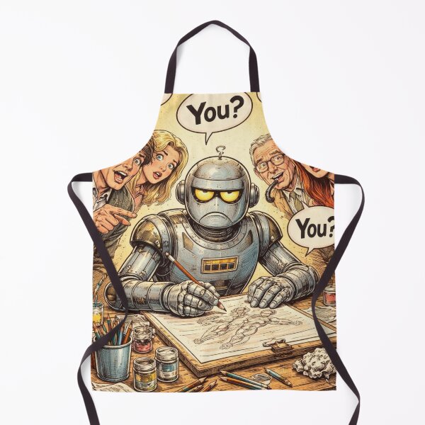 Item preview, Wait, YOU? Human Surprise at Robot AI Art - Vintage Graphic Tee designed and sold by leonardopintos.