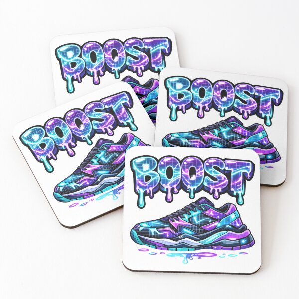 Item preview, BOOST Energy Neon Sneaker Streetwear Art designed and sold by Imaginarium of Chaos falcon88 .